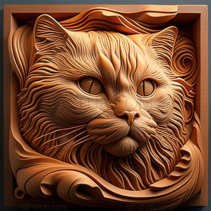 3D model st American Curl cat (STL)